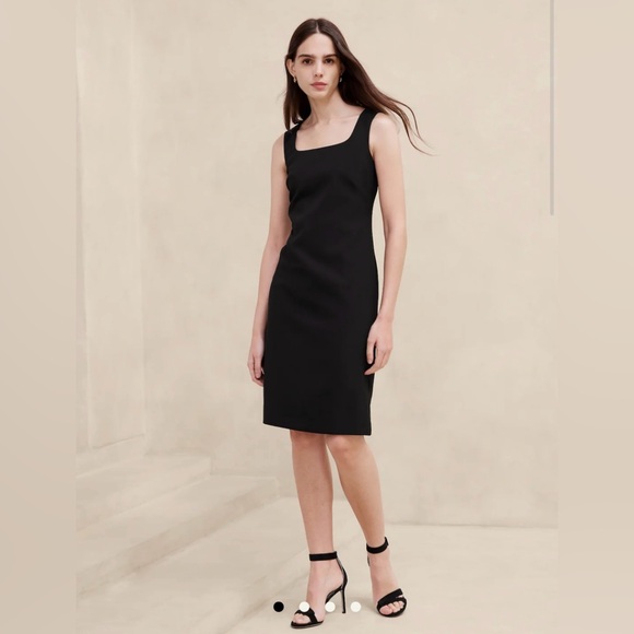 Banana Republic DOUBLE-WEAVE SHEATH DRESS work dress suit dress - Picture 2 of 11